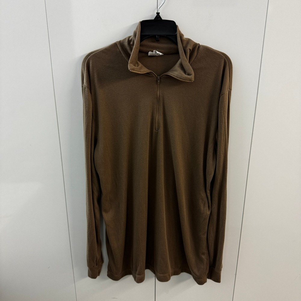 Peckham VOC. IND. Brown LWCWUS 1/4 Zip Undershirt XL 8415-01-415-5916
